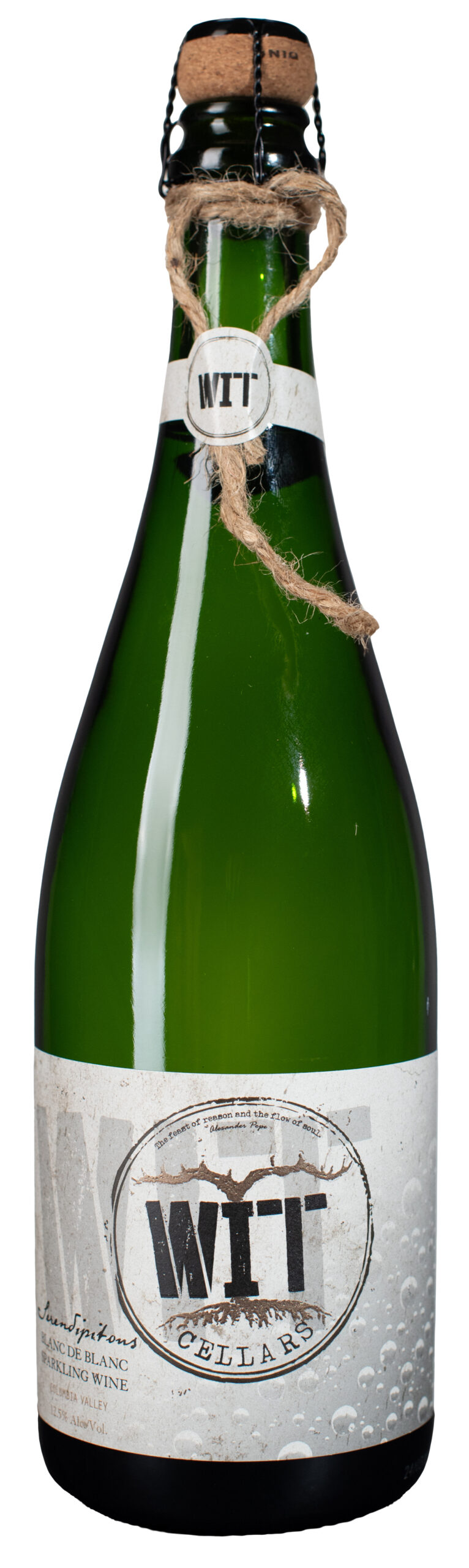 WIT Cellars sparkling wine bottle