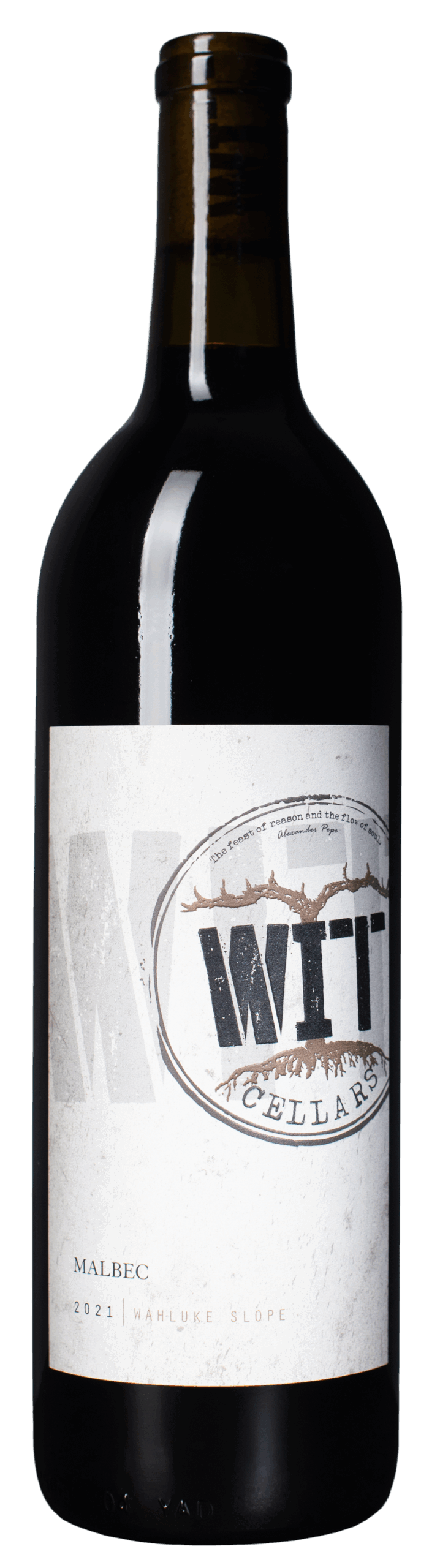 2021-Malbec 2021 Malbec wine bottle from Wahulke Slope.