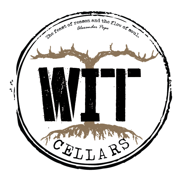 WIT Cellars logo with tree and quote.