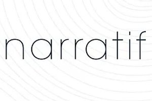 narratif-winery-logo Narratif logo with abstract line background