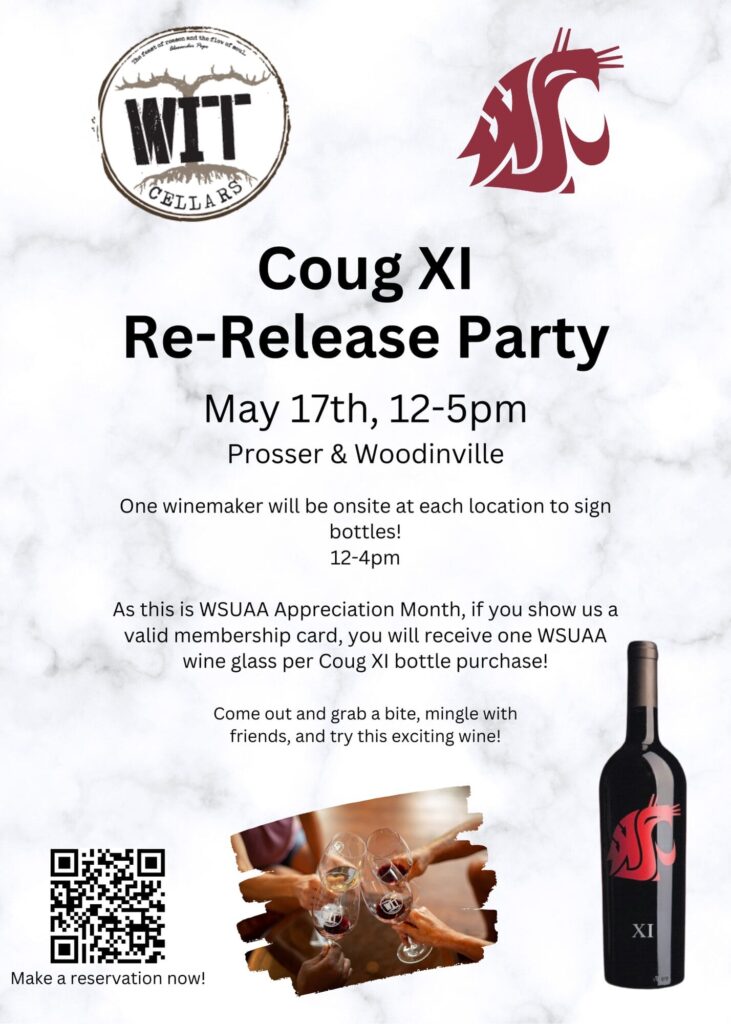 Coug XI wine release party details.