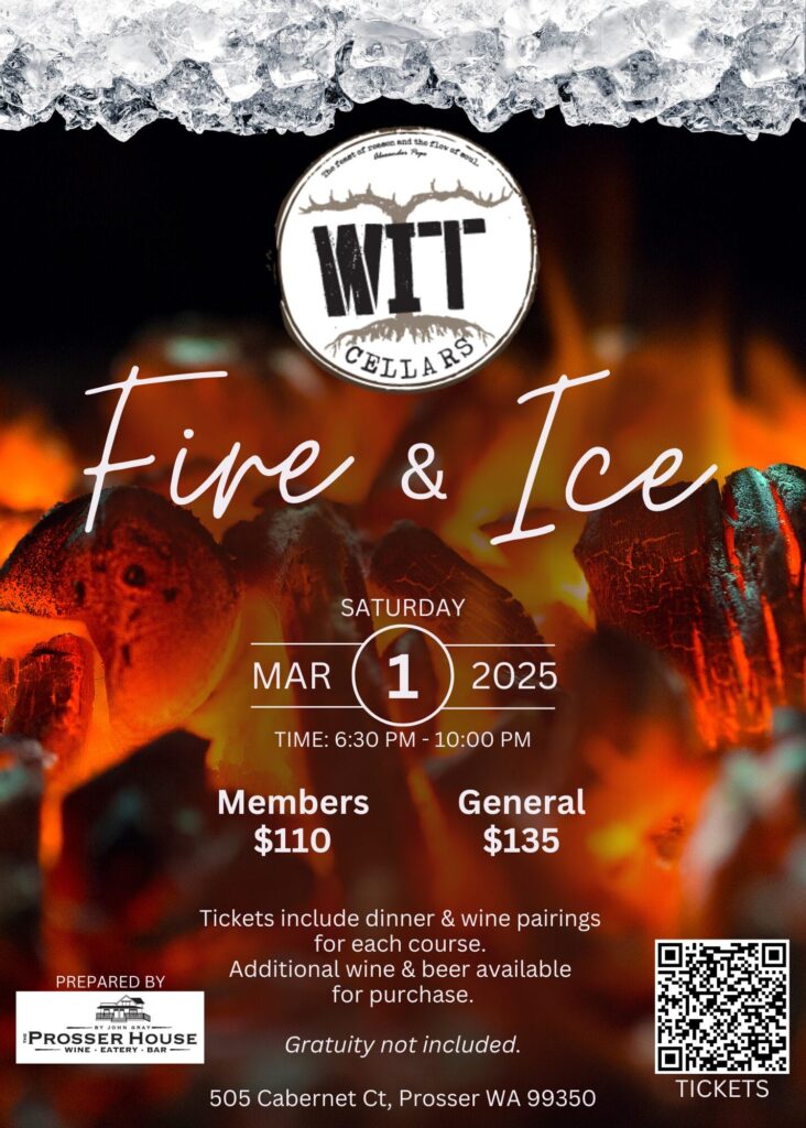 Wit Cellars Fire & Ice event flyer, March 1, 2025.