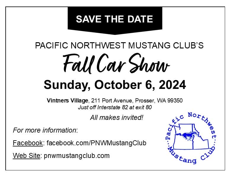 Pacific Northwest Mustang Club Fall Car Show 2024