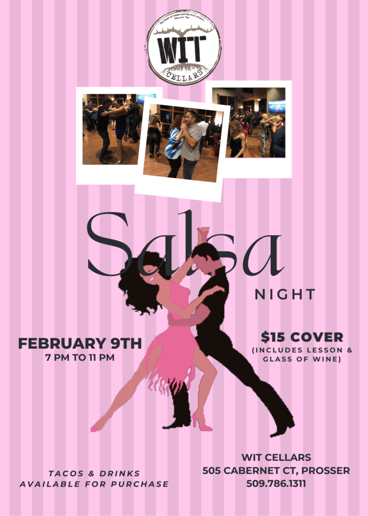 Salsa night event at WIT Cellars, February 9th.