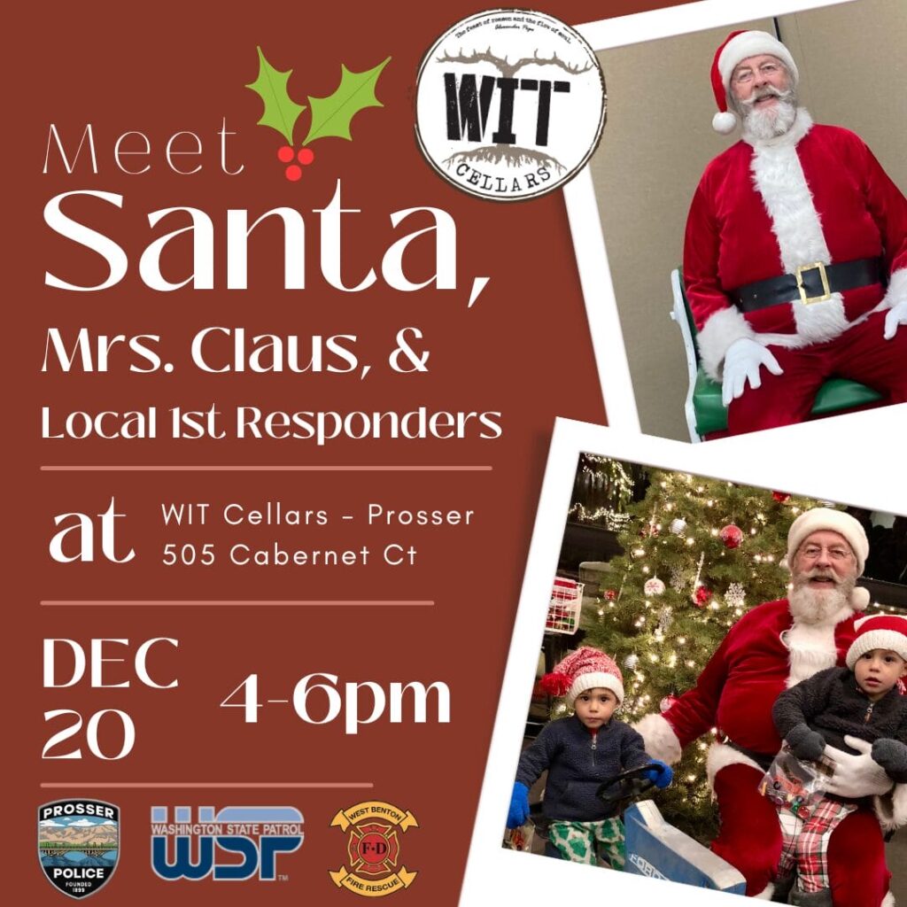 Meet Santa event at WIT Cellars on December 20.