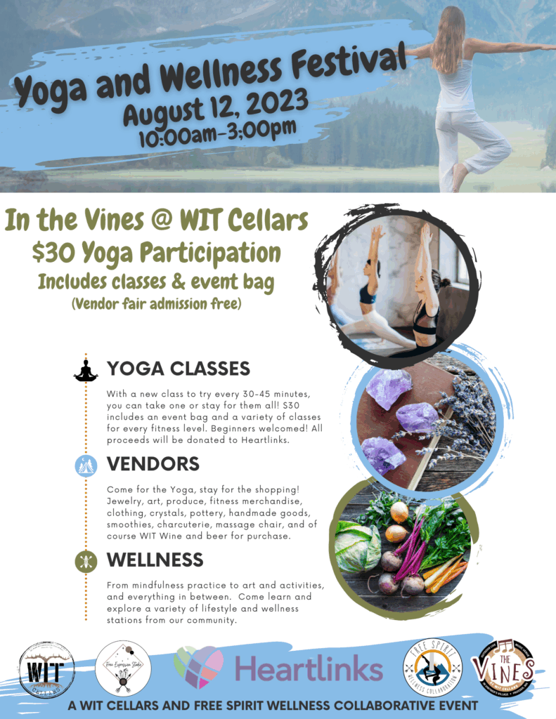 Yoga and Wellness Festival, August 12, 2023, details included.