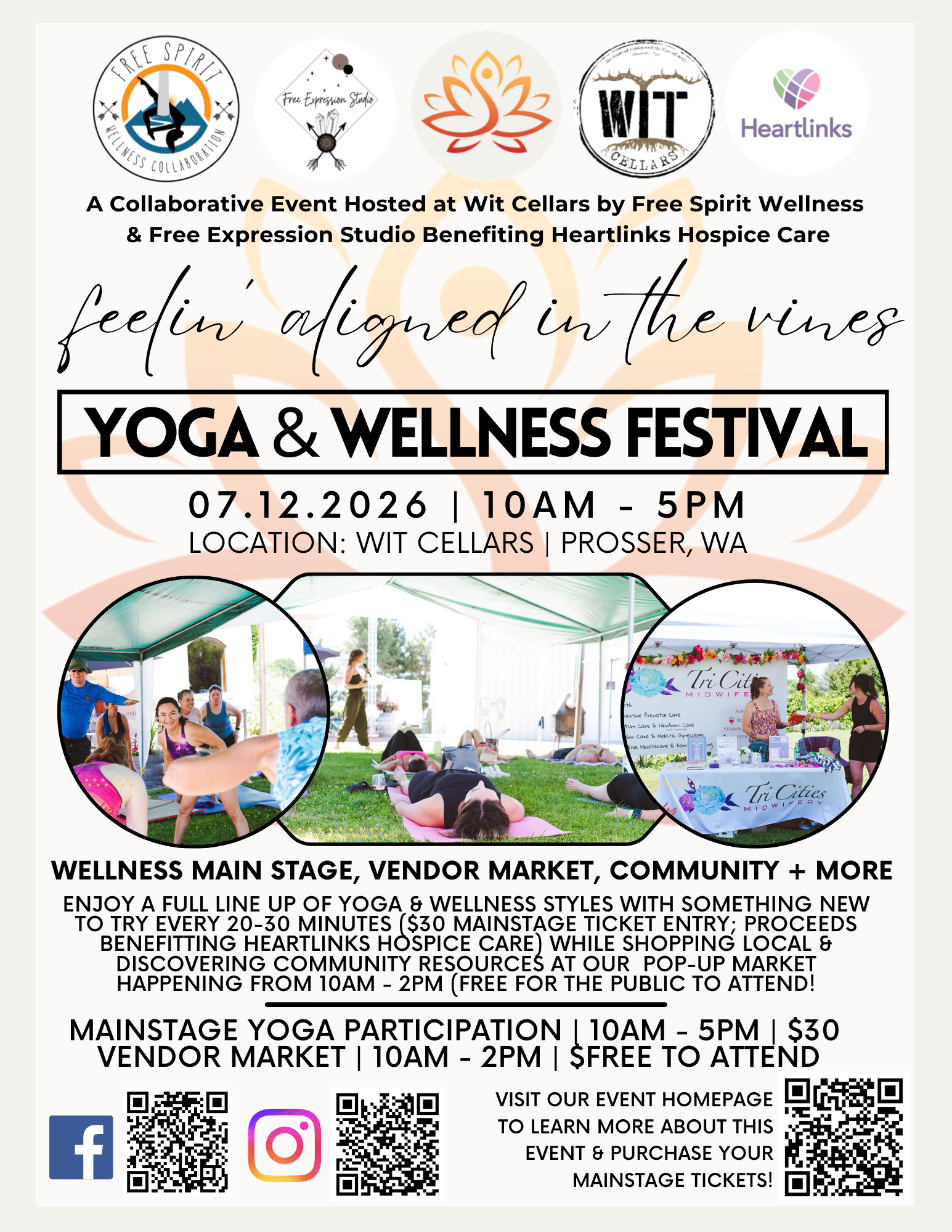 Yoga and Wellness Festival event flyer details