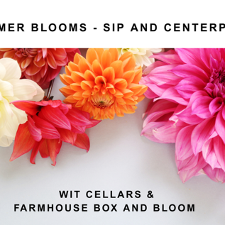 Colorful flowers promoting summer event with Wit Cellars.