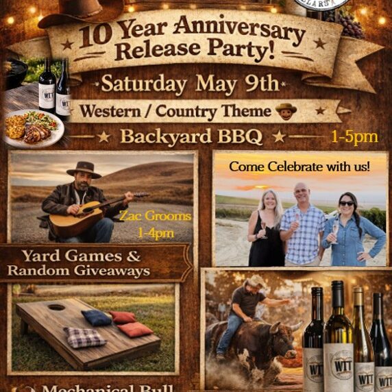 WIT Cellars 10 Year Anniversary BBQ poster