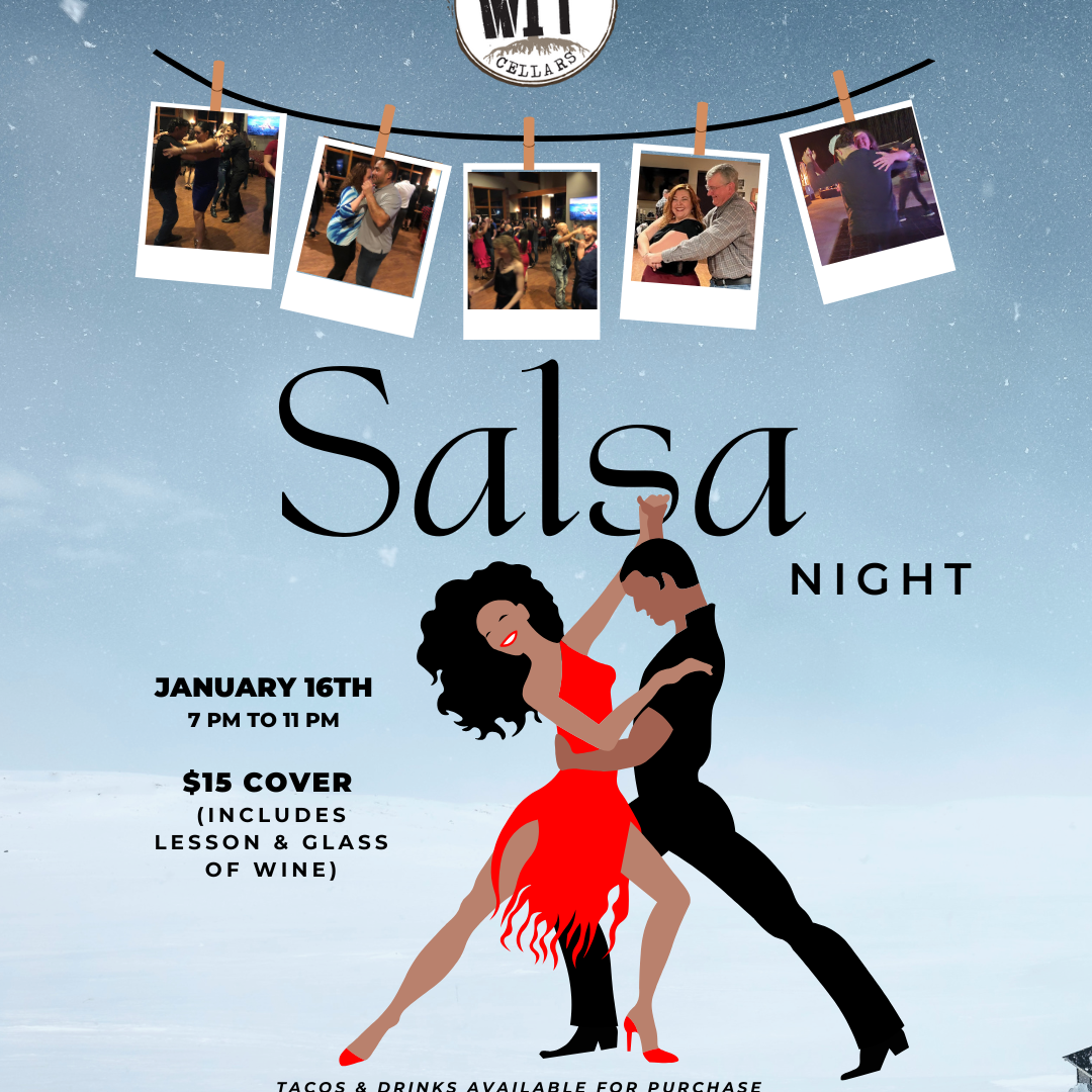 Salsa night event at Wit Cellars, January 16th.