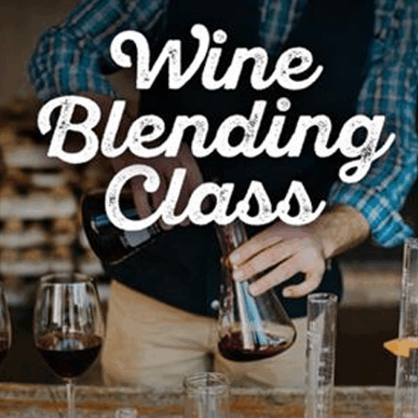 Person blending wine at a class.